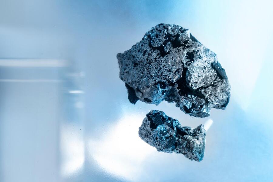 Ferrochrome produced in Outokumpu's R&D lab.